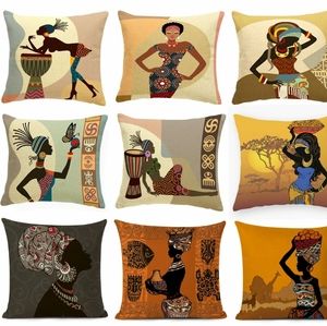African woman Throw cushion covers